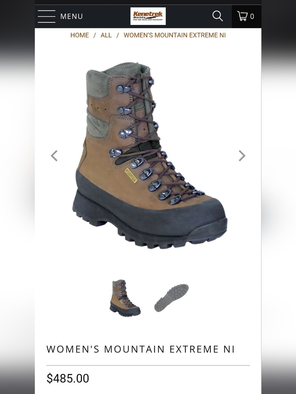 Women's Mountain Extreme NI Boot - Brown/Olive